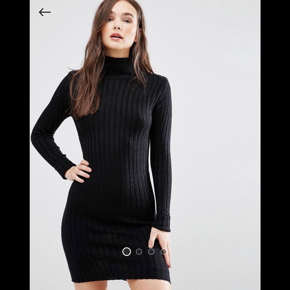 ASOS Dresses & Skirts - 💕Brave soul roll neck sweater black knit dress